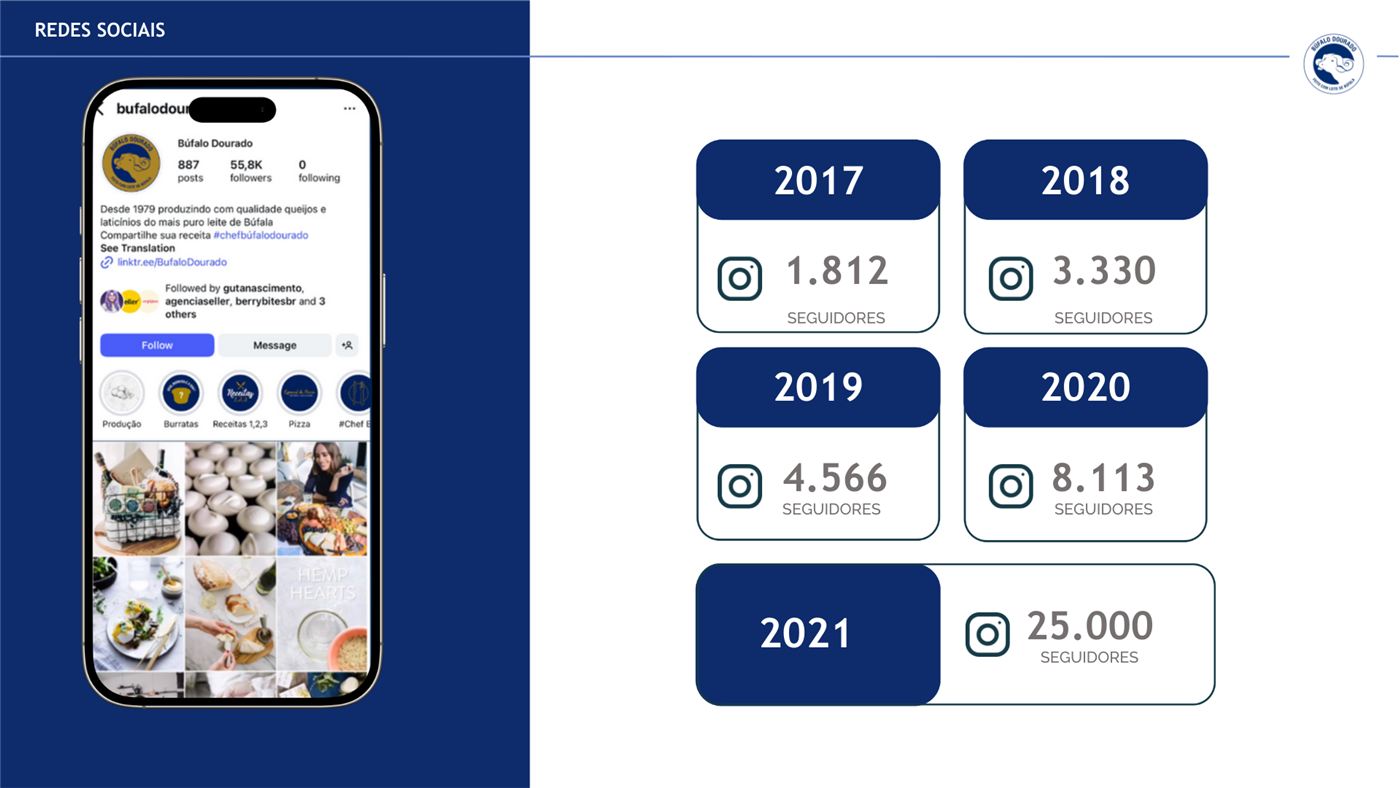 Instagram follower growth from 2017 to 2020